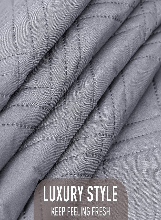 TAOCOCO 100% Waterproof Couch Cushion Cover Reversible Sofa Seat Cover for Dogs Pets Chaise Couch Cover for Sectional Sofa U Shape Couch Furniture Protector Sofa Slipcover(Oversized Sofa, Light Gray) - Image 2